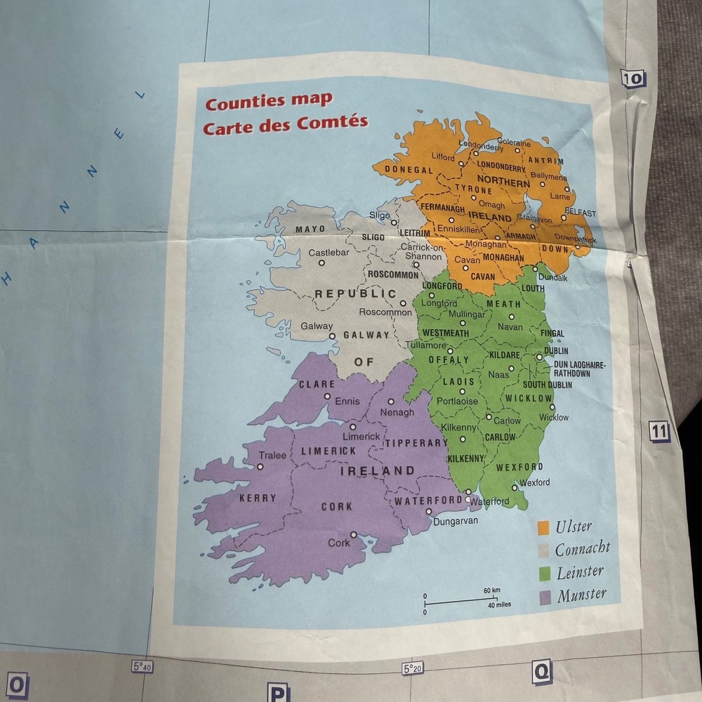Vtg Michelin Ireland Map 712 Road Travel Guide Dublin Belfast City Maps Y2K - Picture 5 of 8